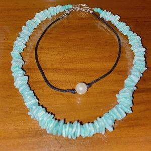 super cute pearl and shell necklaces